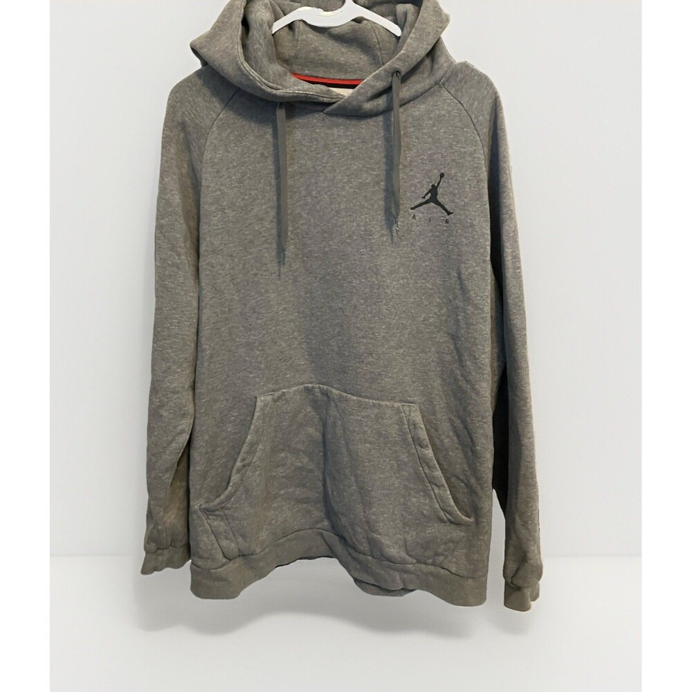 Air Jordan Jumpman Hoodie Sweatshirt Men's Size Large Gray Pullover Hooded Logo